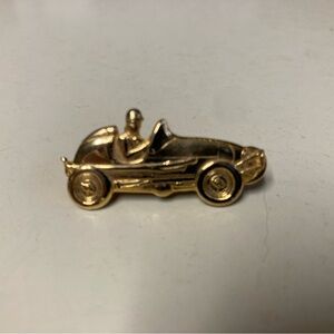 Vintage Goldtone Midget Racer Race Car Tie Clip